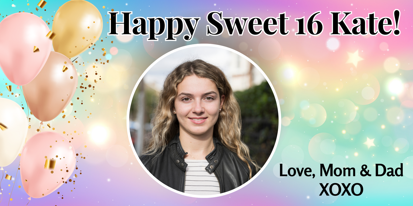 Custom Photo Birthday Banners