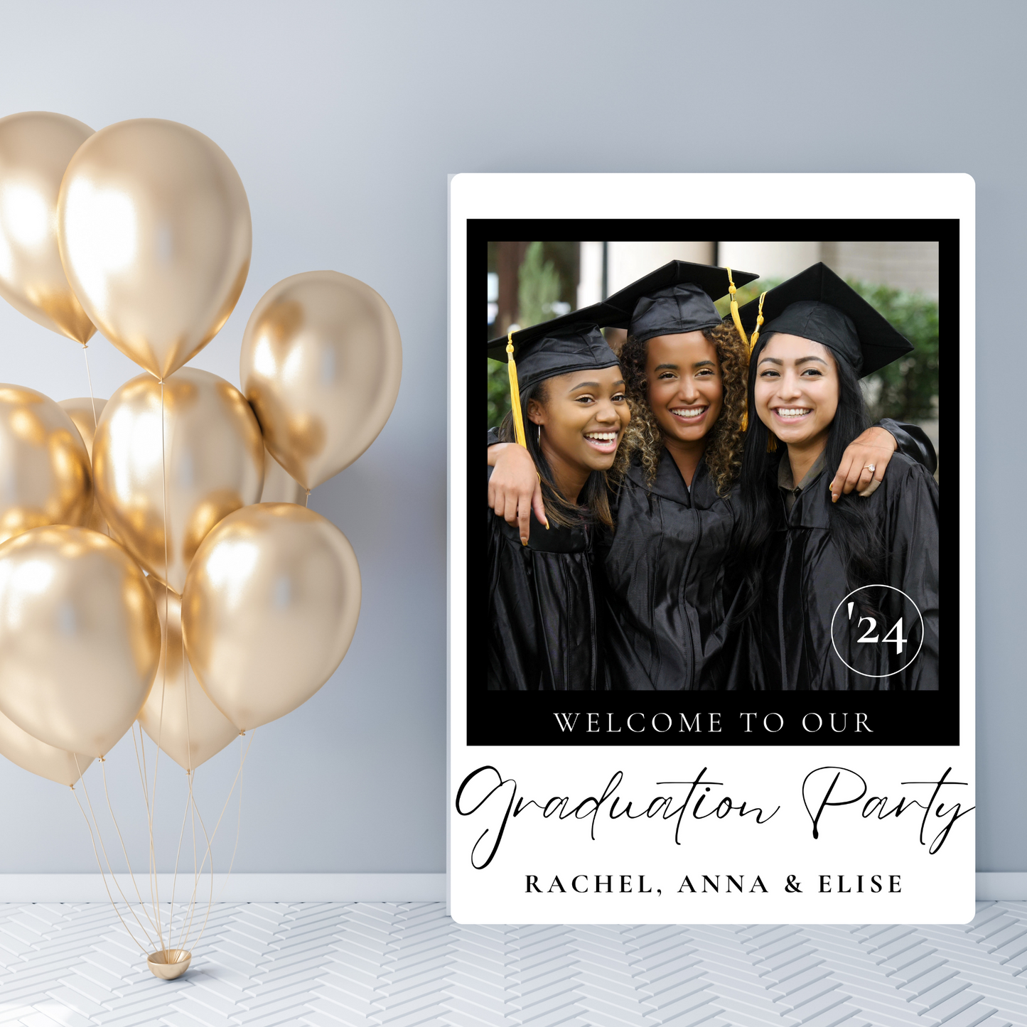 Custom Single Grad Photo Celebration Sign