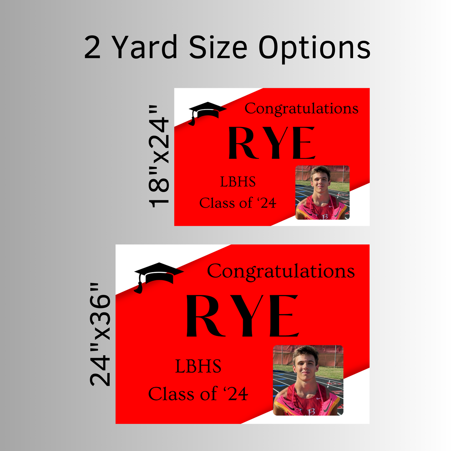 Photo Angles Graduate Yard Sign w/ "H" Stake