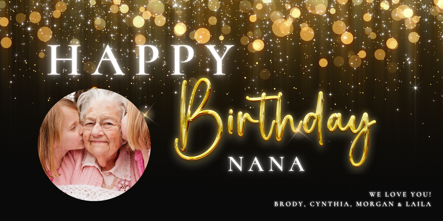 Custom Photo Birthday Banners