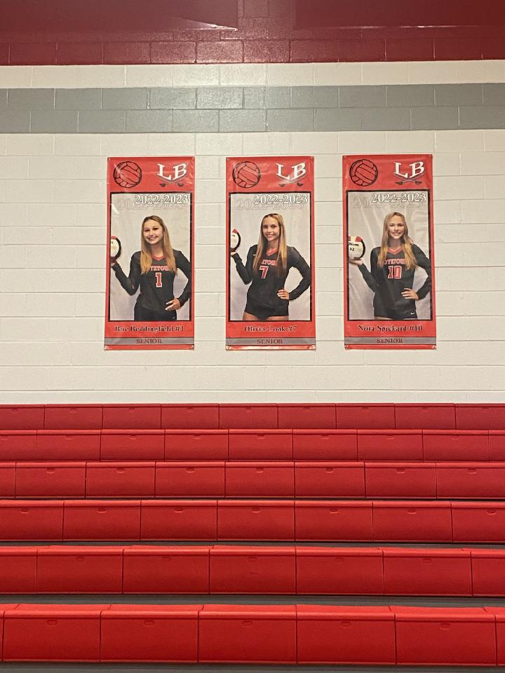 66” x 33” Volleyball Banner Stadium Banner w/ Grommets | Single Sided If you're sitting in the stands, you'll see these hanging on the stadium wall! You will need to take a hi-resolution photo of your player for us to enlarge them. Please make sure they are the highest resolution for a photo on your phone or camera setting.