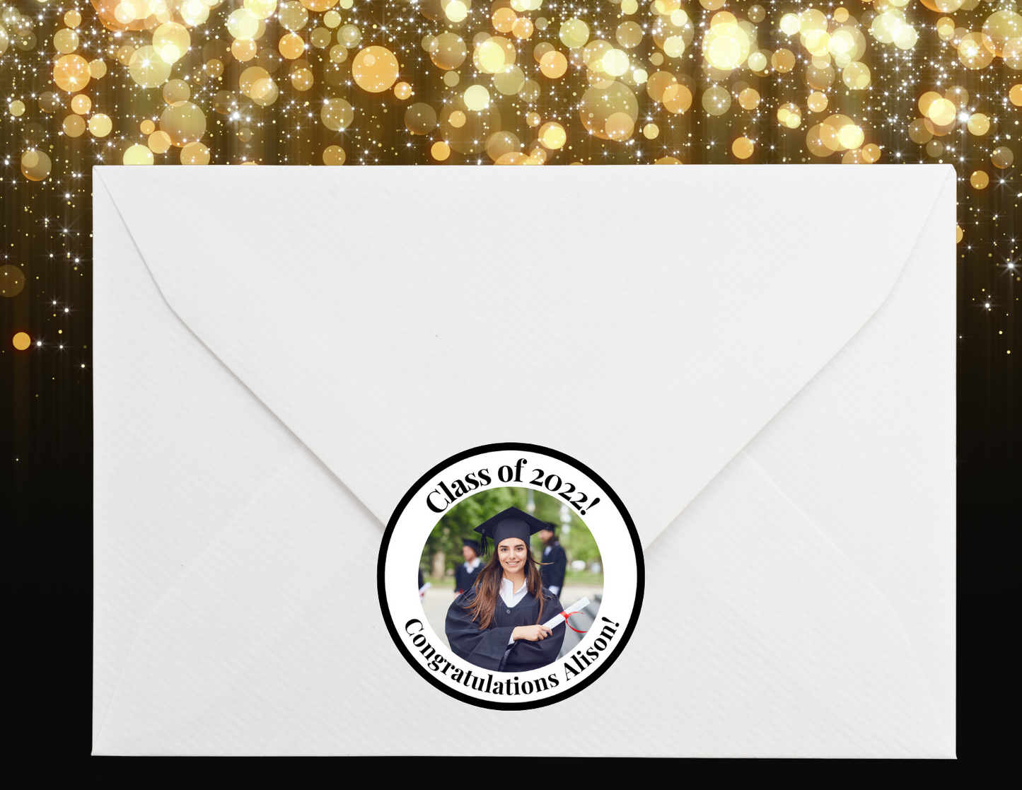 Graduation Photo Stickers - Circle