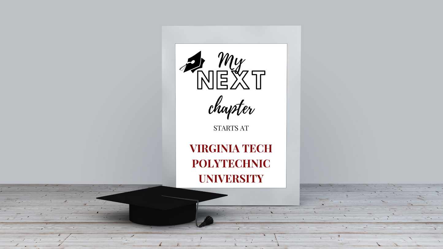 My Next Chapter Starts At Graduation 8.5"x11" Print