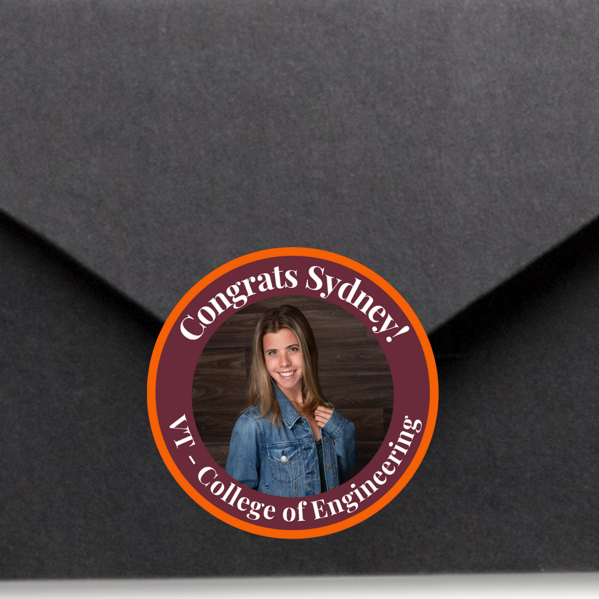 Grad Next Step Announcement Photo Stickers - Circle
