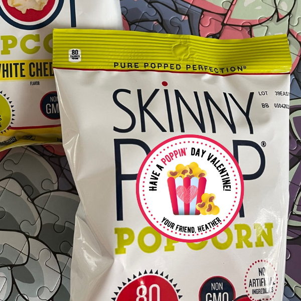 Popcorn Valentine's Day Stickers