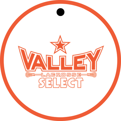 4" Circle Valley Select Acrylic Bag Tag with Metal Clasp