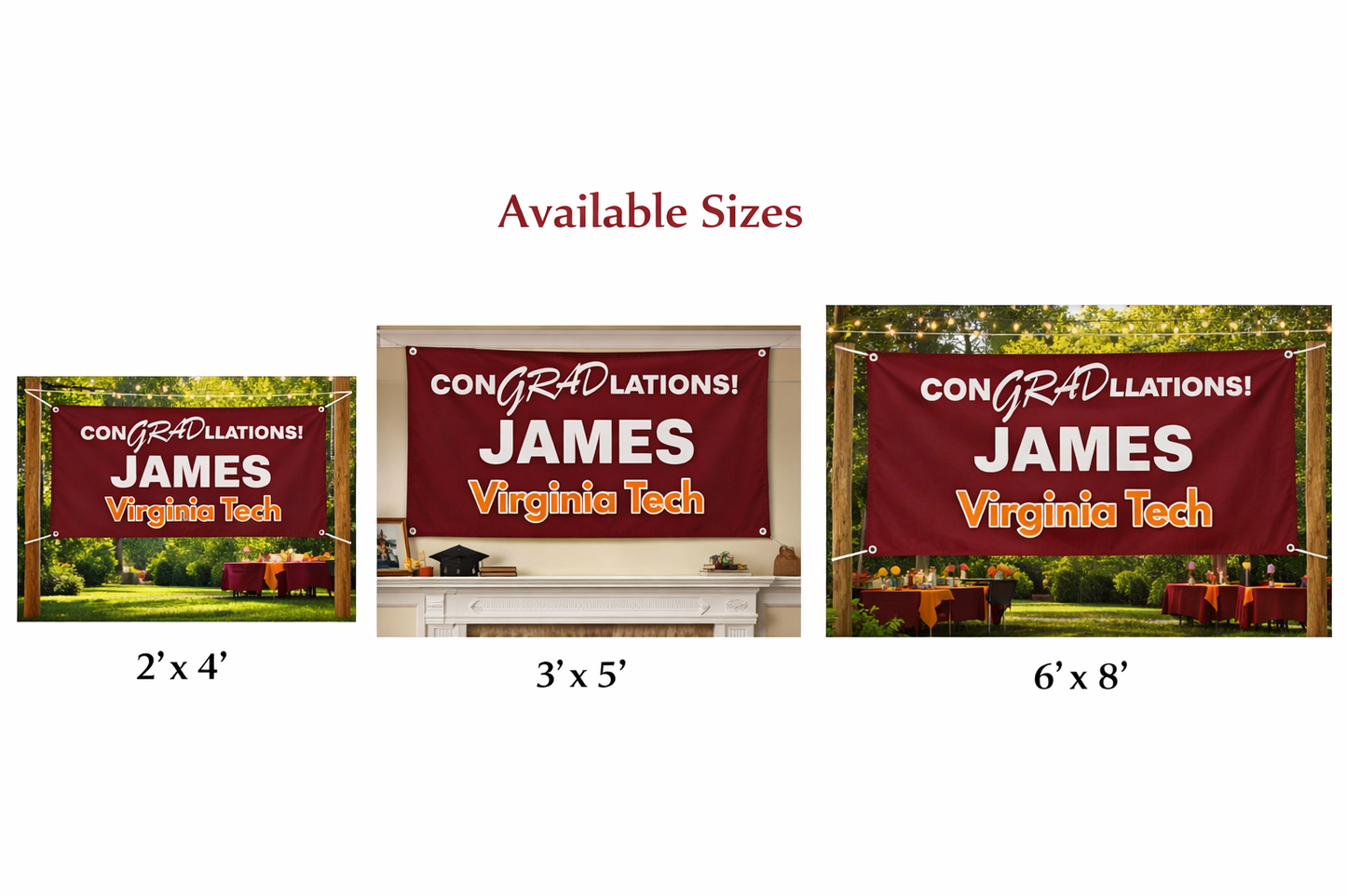 ConGRADulations Banner | Custom Virginia Tech Gift