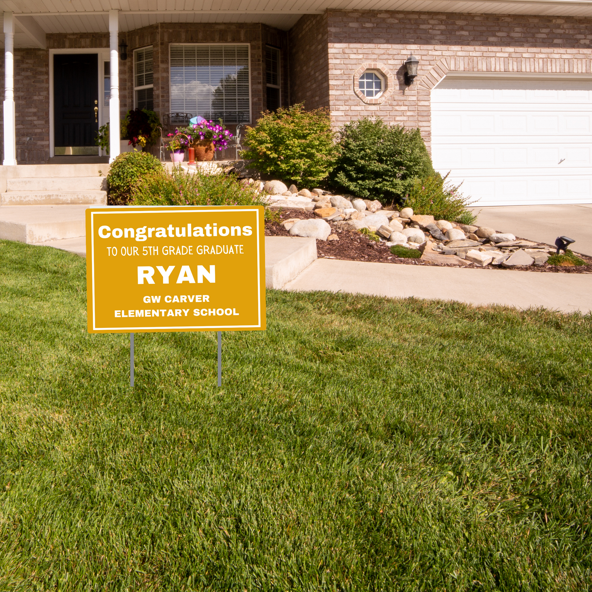 Celebrate your graduate's achievements with custom-designed graduation yard signs! Personalize every detail for a unique touch. Order now!