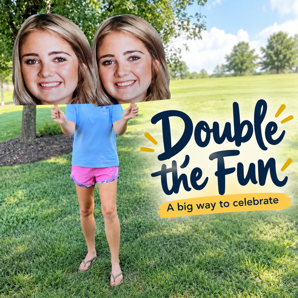 Custom Giant Photo Head – 18" × 24" Big Head Cutout