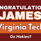 Personalized Congratulations & Go Hokies! Custom Grad Banner for High School & College Graduates