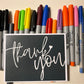 Script Thank You Postcards with Heart - Blank Cards for Personalized Messages