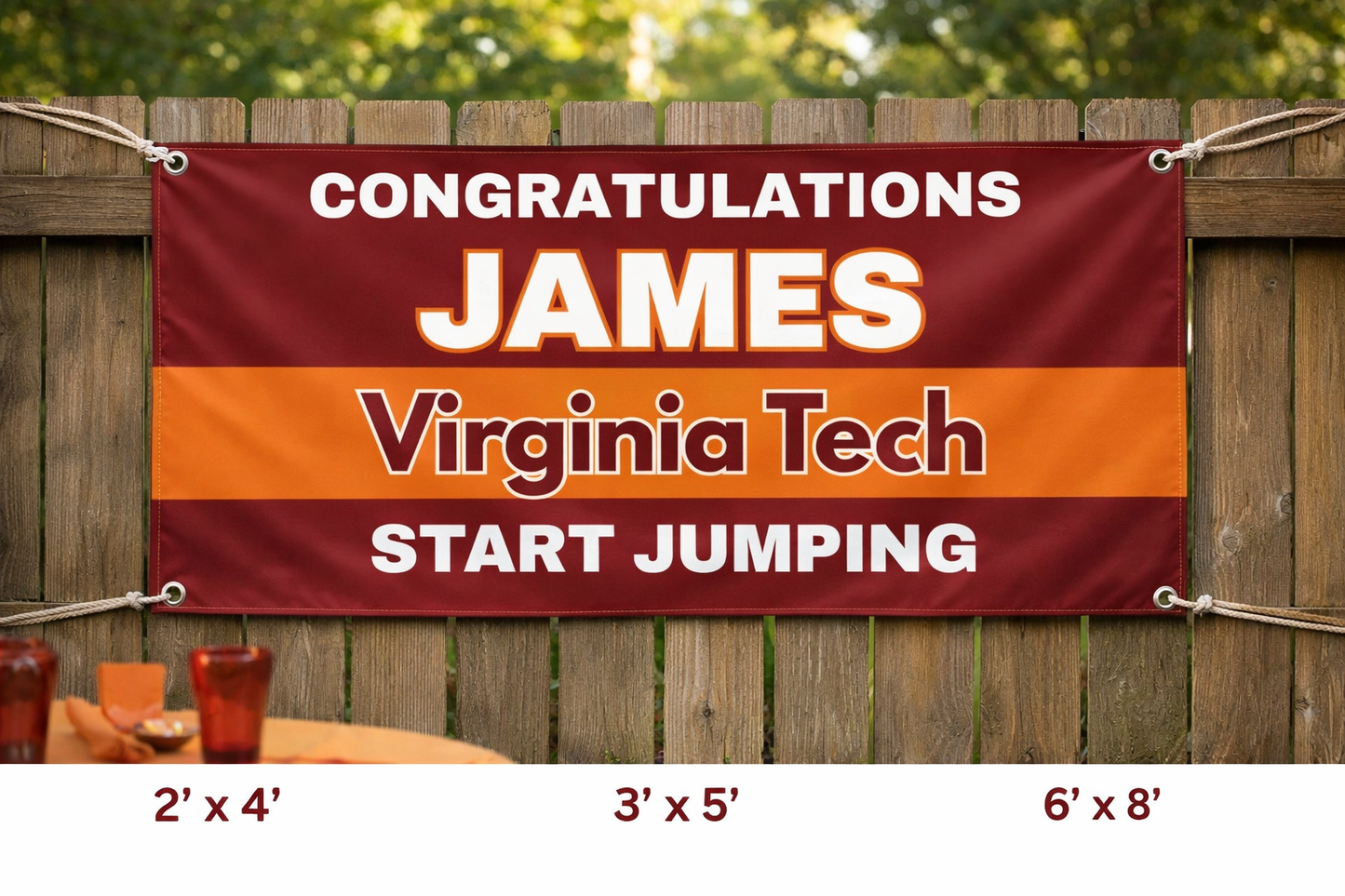 Start Jumping Graduation Custom Banner