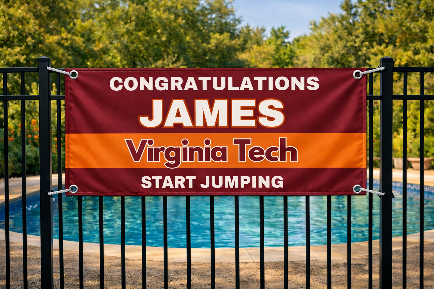 Start Jumping Graduation Custom Banner