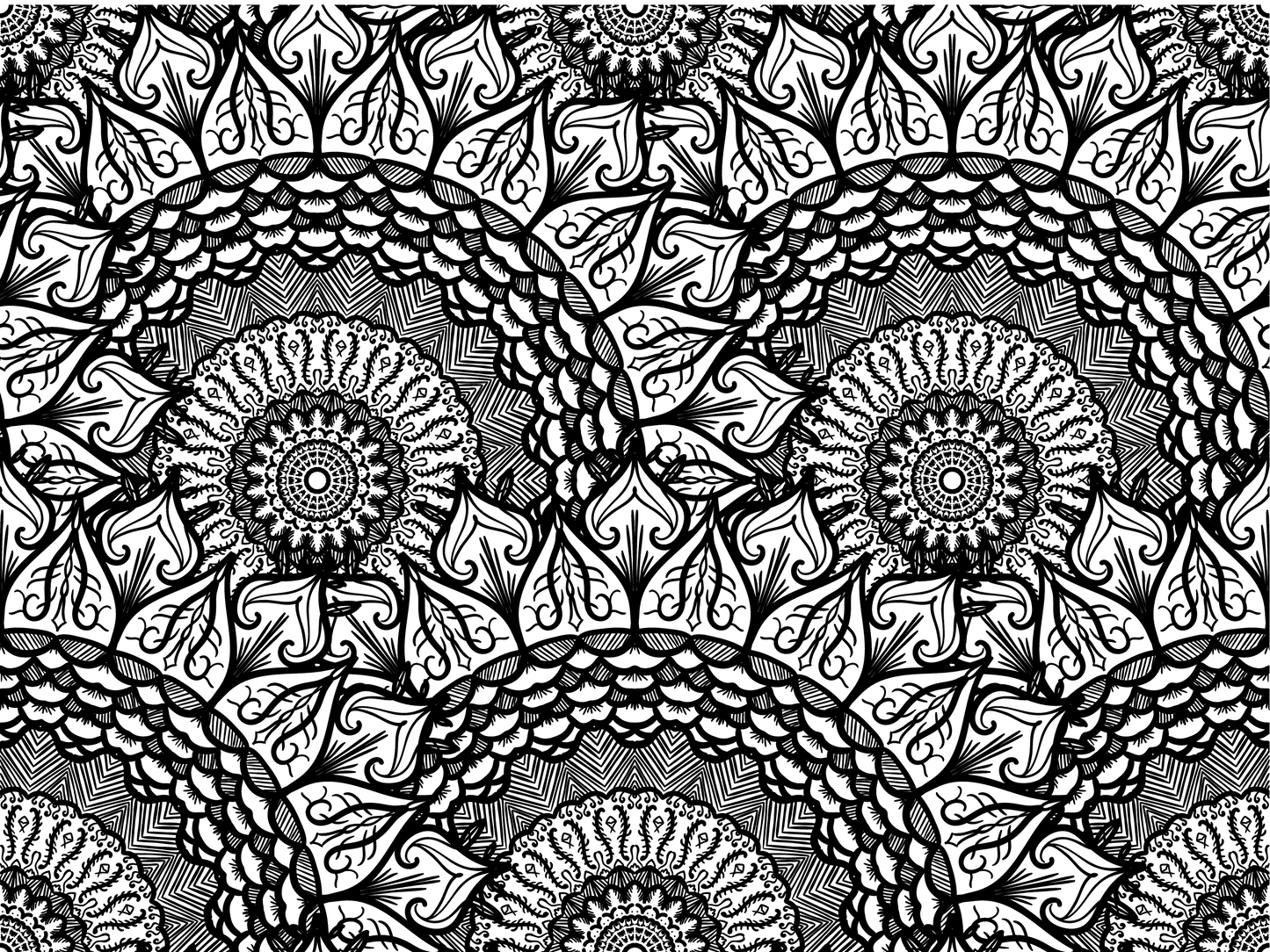 Sunflower Mandala Giant Coloring Page - 36"x24"