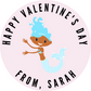 Splashy Mermaid Valentine's Day Stickers