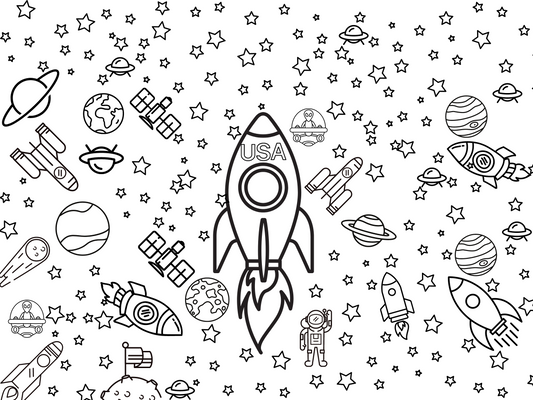 Outerspace Giant Coloring Page - 36"x24"