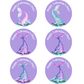 Mermaid Tail Valentine's Day Stickers