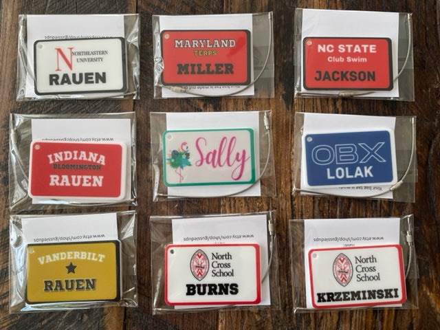 2"x3" Rectangle Acrylic Bag Tag