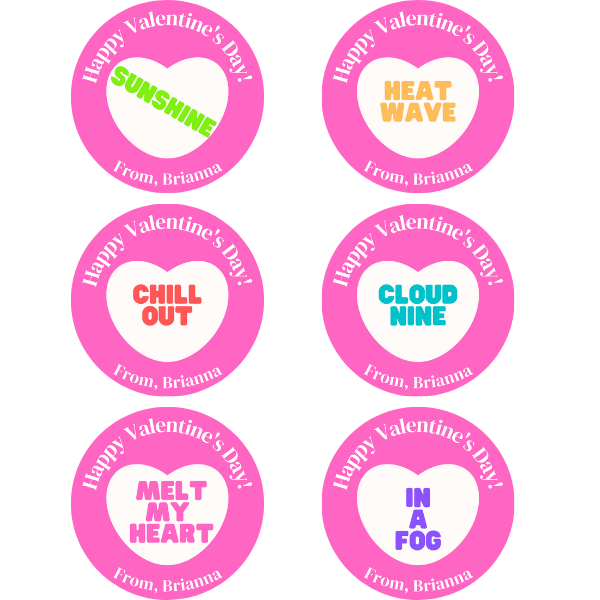 Hot Hearts Valentine's Day Stickers