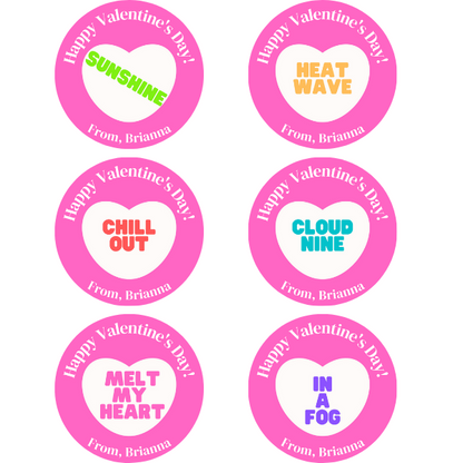 Hot Hearts Valentine's Day Stickers