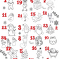 Magical Christmas Coloring Countdown: 24"x36" Advent Calendar