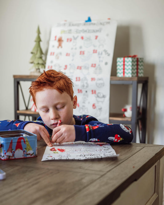 Magical Christmas Coloring Countdown: 24"x36" Advent Calendar