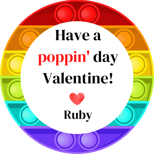 Valentine's POP It Stickers