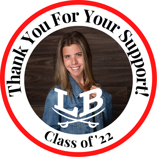 Graduate Thank You Photo Stickers - Circle