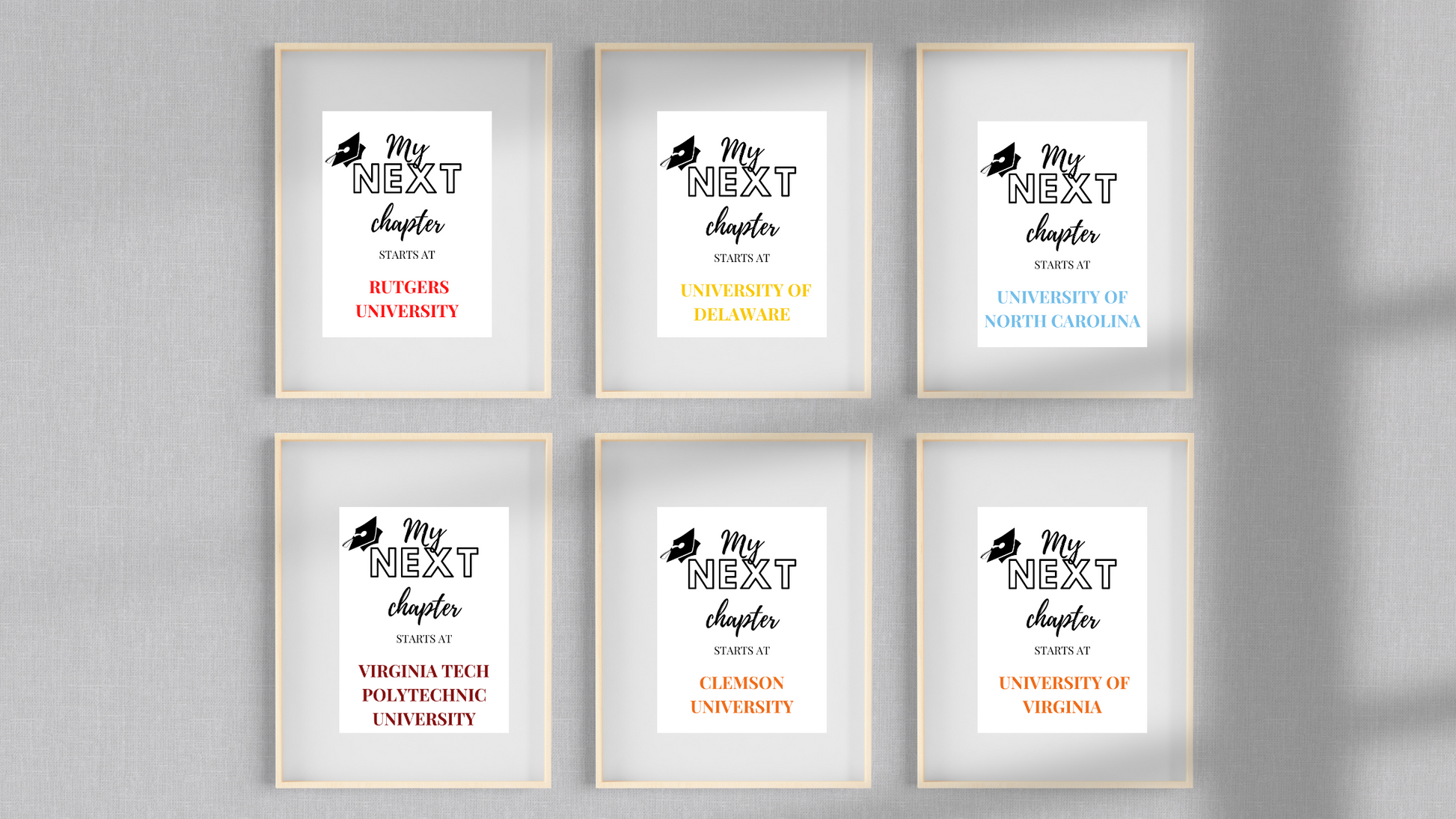 My Next Chapter Graduation Print.  Perfect for a grad, party or to send to your graduate.  Decorate your graduation party quickly with a frame on the table.